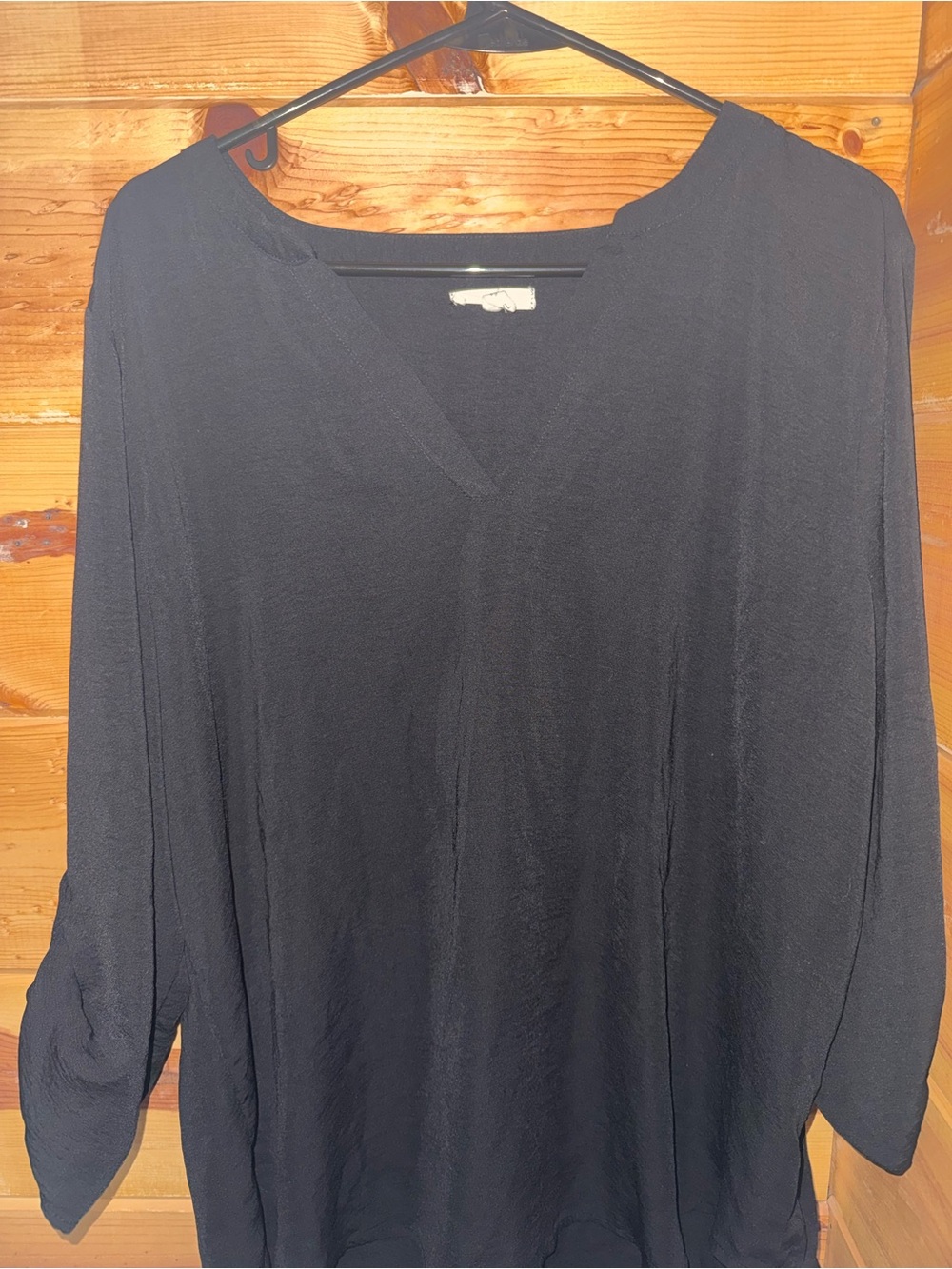 Maurices Black V-Neck Tunic Top